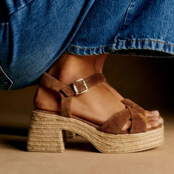 Sezane Shoes Sezane Manon Espadrilles Hazelnut Size New